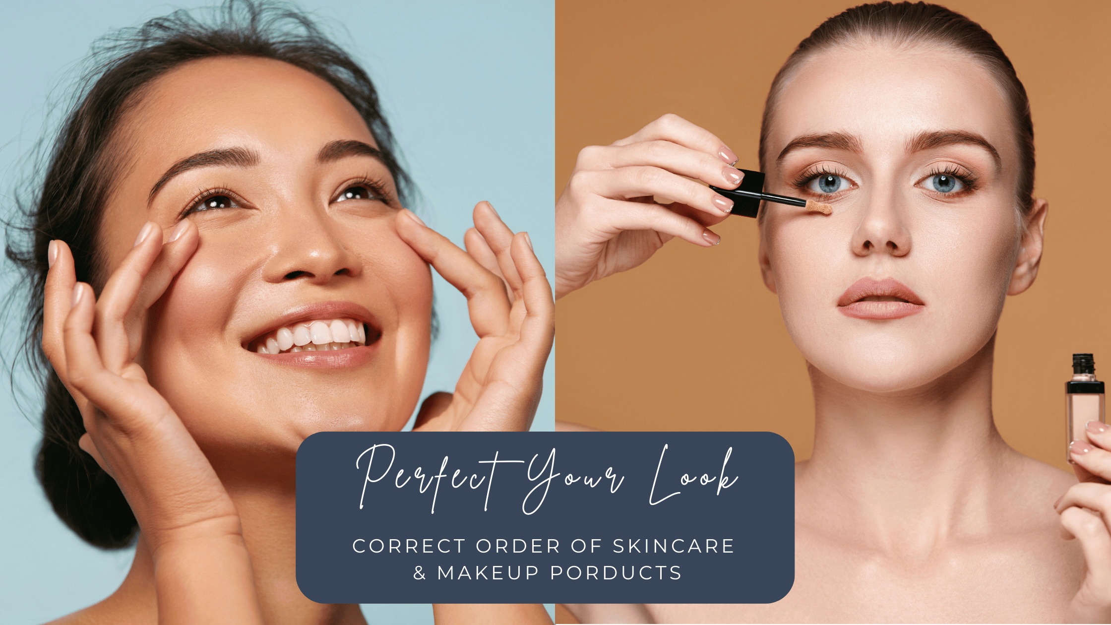 skincare and makeup routine