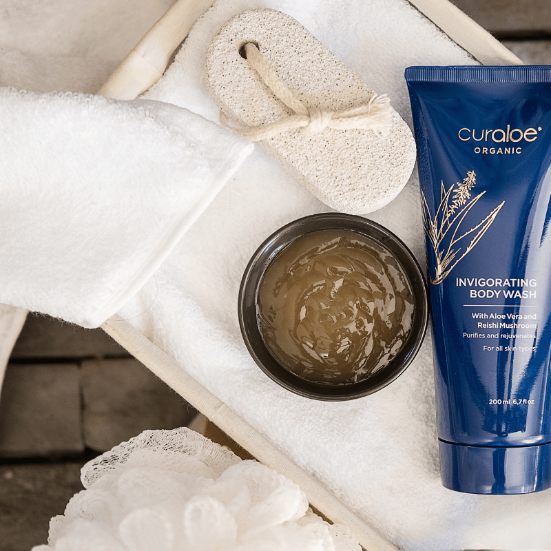 Curaloe body wash for circulation boost and refreshed skin feel - Invigorating daily body wash for a clean, energized, soft skin feel