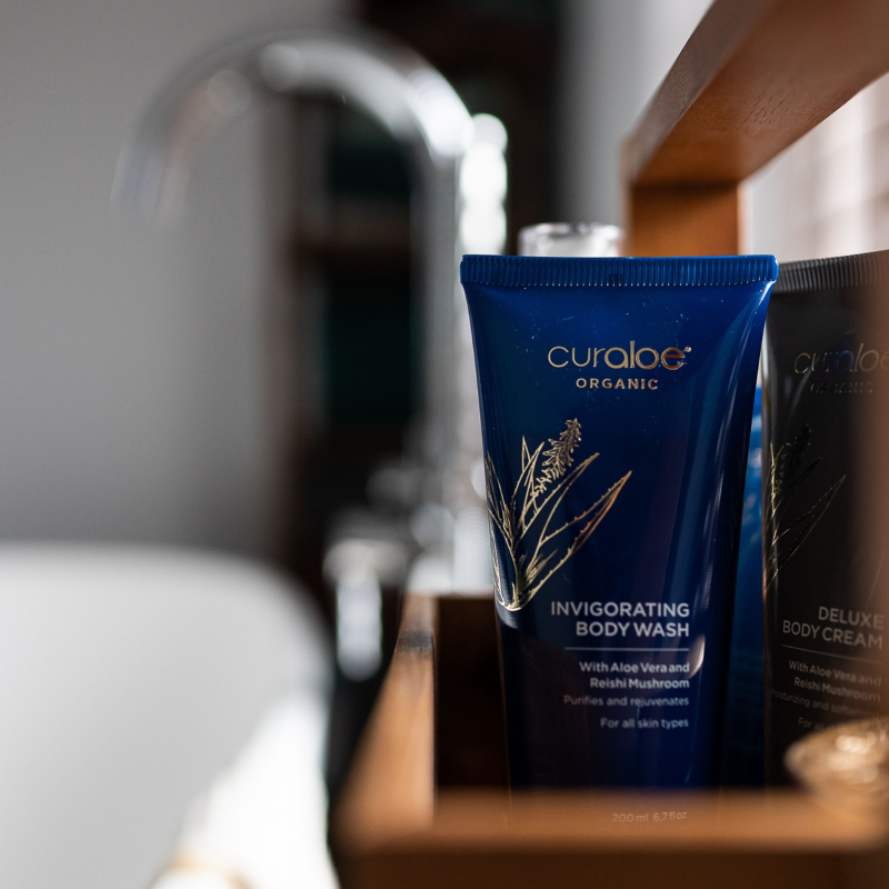 Invigorating Body Wash with Aloe Vera, Orange, and Vanilla scent