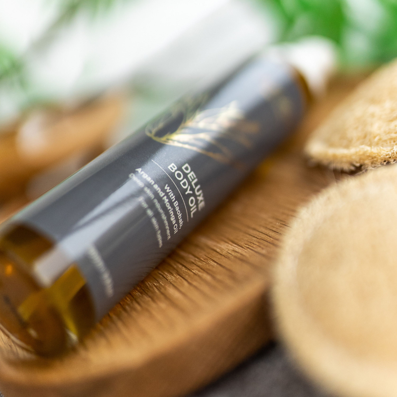 Deluxe Body Oil enriched with Baobab, Argan, and Moringa oils