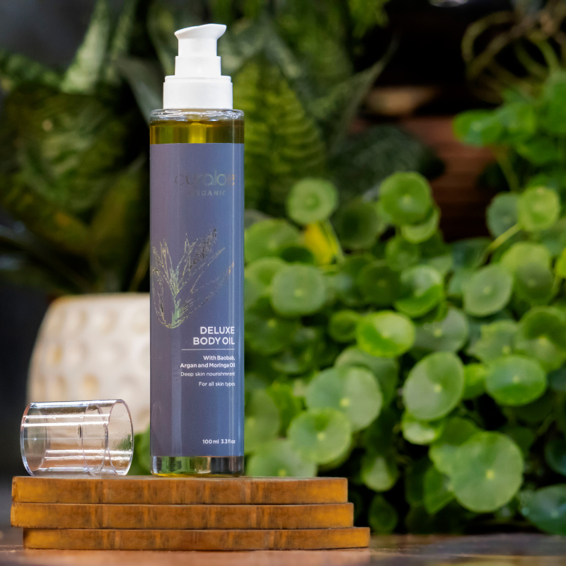 Nourishing body oil providing deep hydration and softness