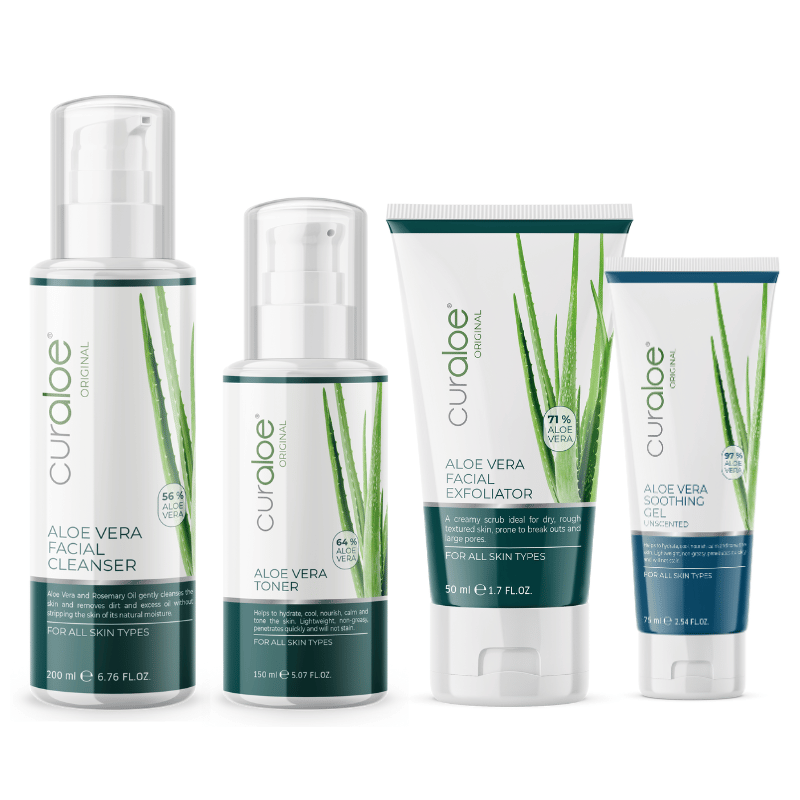 Complete Pure Aloe Vera Acne Care Kit - Natural Clear Skin Solution
