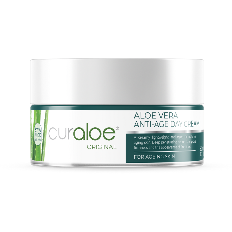 Curaloe 57% Aloe Vera Anti-Ageing Day Cream 50ml - Restore Youthful Skin