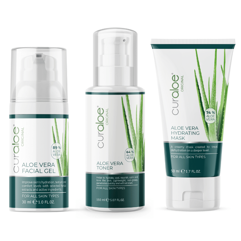 Ultimate Aloe Vera Facial Care Kit: Serum, Toner & Hydrating Mask