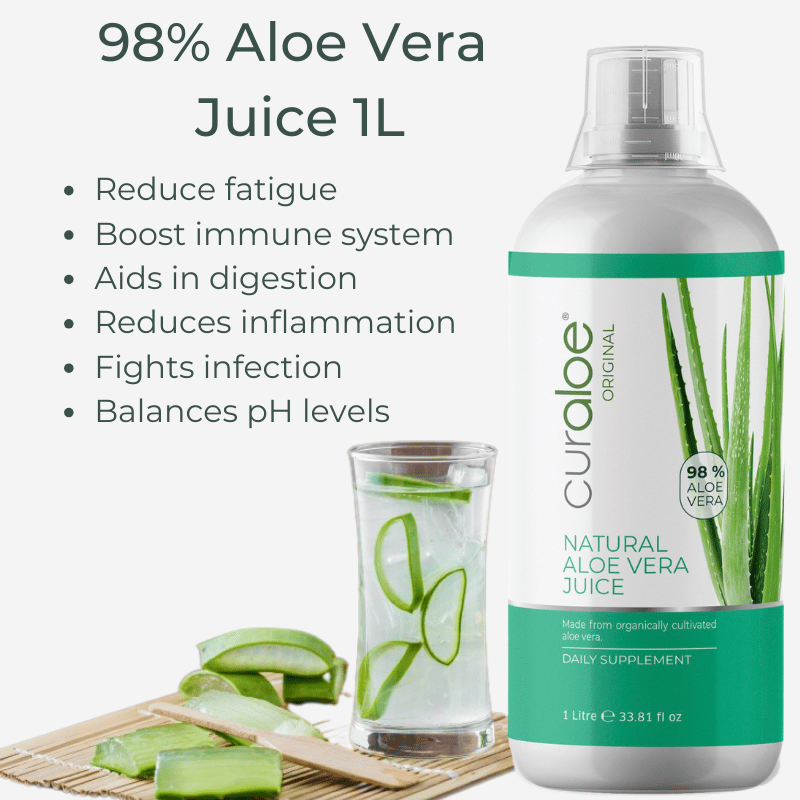 Curaloe Aloe Vera Juice 1L - Reduce Fatigue and Inflammation