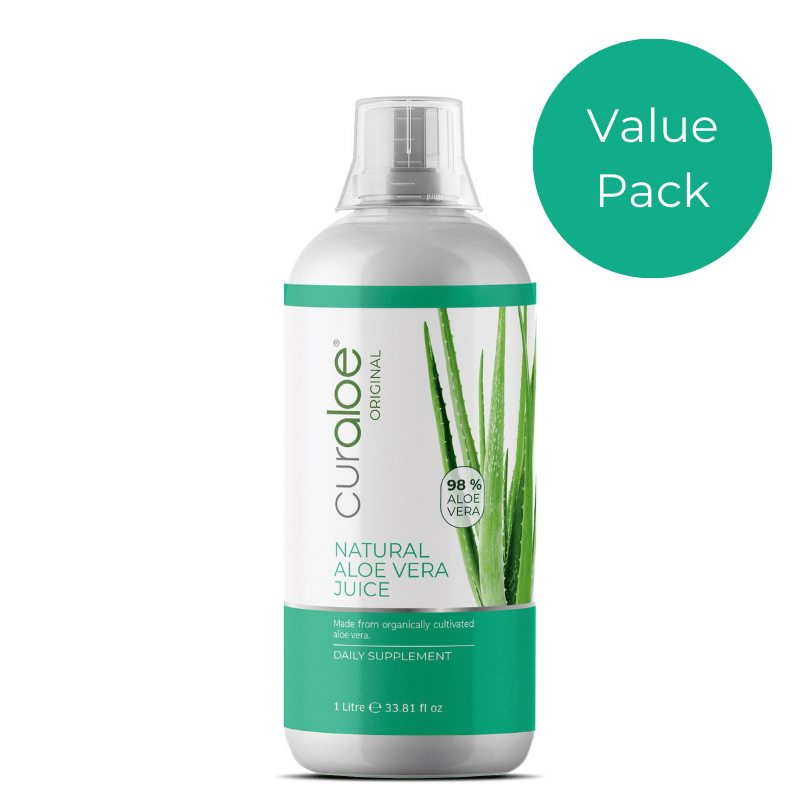 Curaloe Aloe Vera Juice 1L Value Pack - 98% Natural Aloe Vera