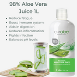 Curaloe Aloe Vera Juice 1L - Reduce Fatifue and Inflammation