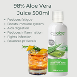 Curaloe Aloe Vera Juice 500ml Value Pack - 98% Natural Aloe Vera