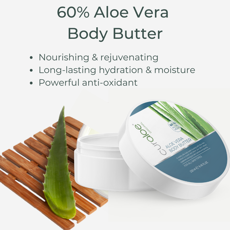 Curaloe Aloe Vera Body Butter 250ml - Organically Grow Aloe Vera and Avocado Oil