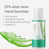 Curaloe Aloe Vera Hand Sanitiser 70% Alcohol - Safe and Gentle for All Skin Types