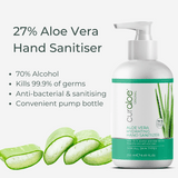 Curaloe Aloe Vera Hand Sanitiser 70% Alcohol - Kills 99.9% of Germs
