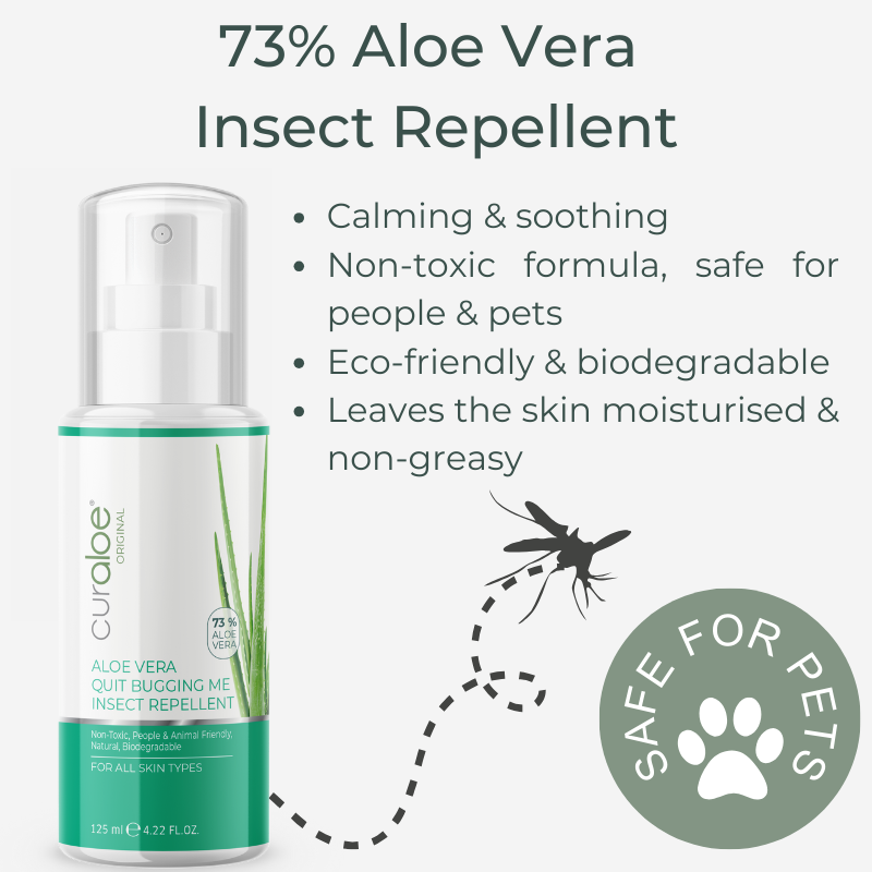 Curaloe Aloe Vera Insect Repellent 125ml - Non-Greasy Formula