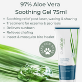 Curaloe 97% Aloe Vera Gel 75ml: Sunburn After Sun Gel Relief