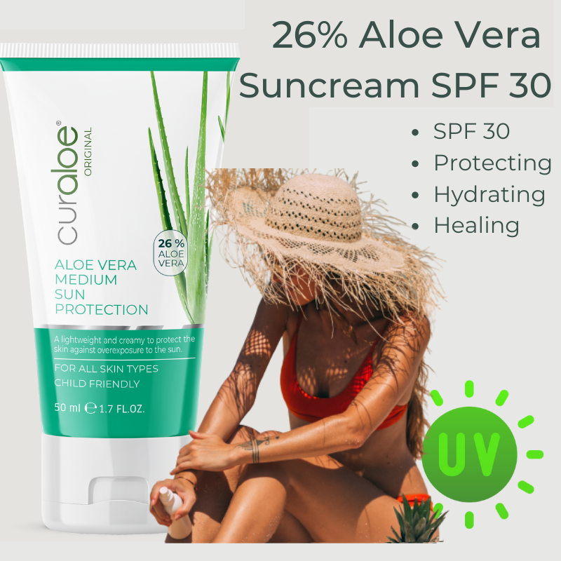 Curaloe SPF 30 Suncream 50ml - Safe for Children & Sensitive Skin