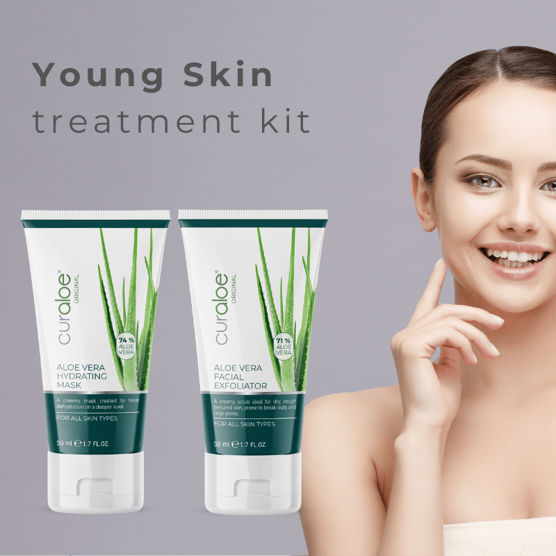 Young Skin Treatment Kit - Exfoliator and Mask for Clear, Radiant Skin