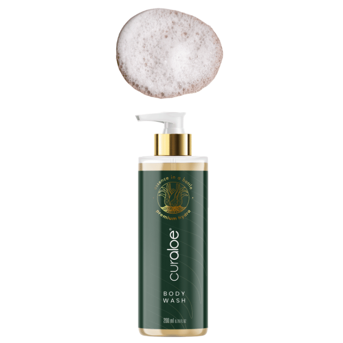 Luxurious shower experience with Curaloe body wash, leaving skin soft and rejuvenated.