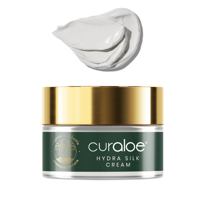 Curaloe Hydra Silk Cream - 55% Aloe Vera for Dry and Oily Skin