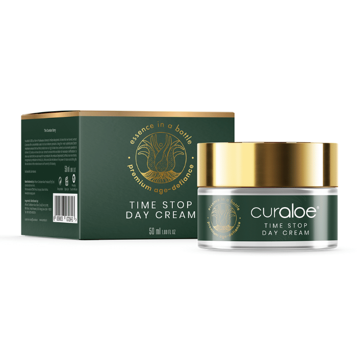 Turn back the clock on aging with Curaloe Day Cream, a top choice for enhancing skin's firmness and texture with natural ingredients