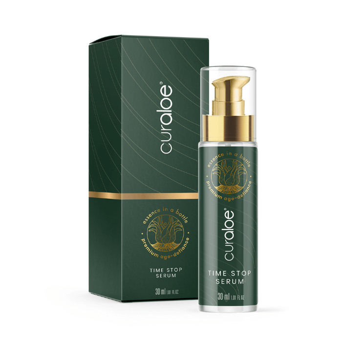 Achieve a younger look with Curaloe's anti-aging serum, a perfect addition to your skincare regimen