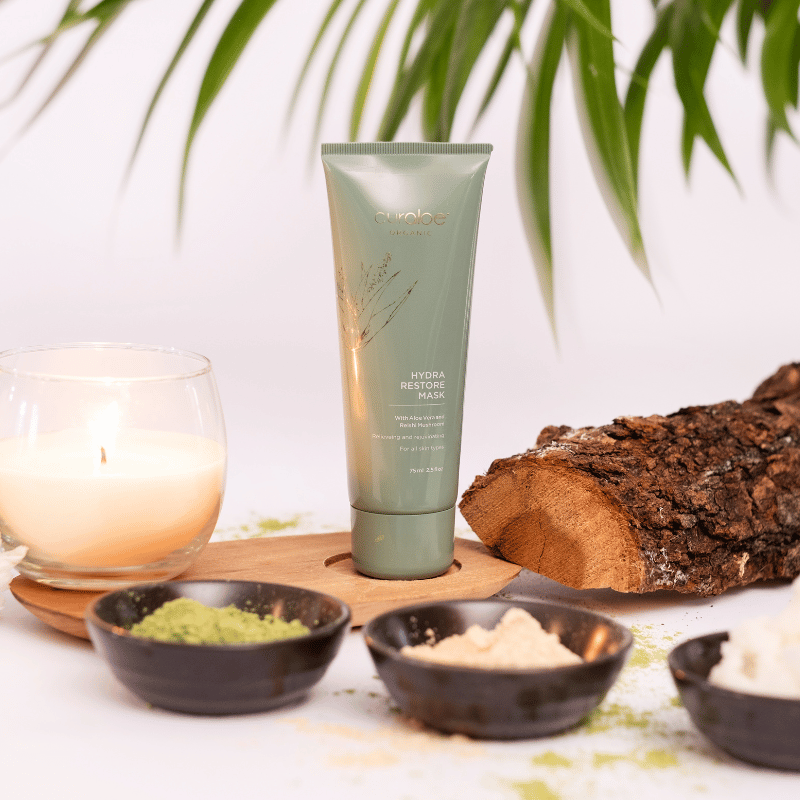 Intensive hydration Curaloe Organic mask for plumping and softening skin